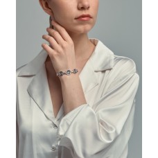 БРАСЛЕТ ИЗ СЕРЕБРА И КОЖИ "СВЯТЫЕ КИПРИАН И ИУСТИНА"