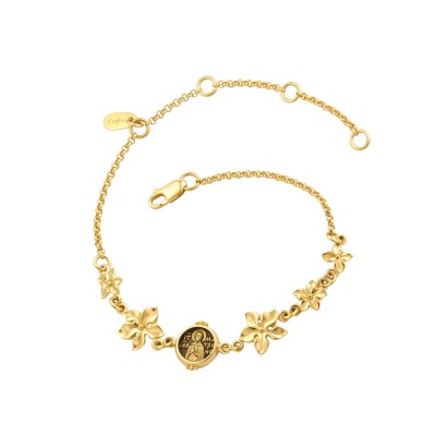 ЦВЕТОЧНЫЙ БРАСЛЕТ "МАТРОНА МОСКОВСКАЯ" ИЗ ЗОЛОТА