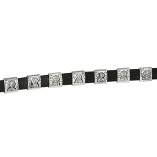 БРАСЛЕТ "СВЯТЫЕ ЖЁНЫ" ИЗ КОЖИ И СЕРЕБРА БРАСЛЕТ "СВЯТЫЕ ЖЁНЫ" ИЗ КОЖИ И СЕРЕБРА