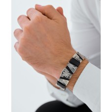 БРАСЛЕТ "АРХАНГЕЛЫ" ИЗ КОЖИ И СЕРЕБРА