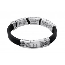 СЕРЕБРЯНЫЙ БРАСЛЕТ "ГЕОРГИЙ ПОБЕДОНОСЕЦ, НИКОЛАЙ ЧУДОТВОРЕЦ И СПИРИДОН ТРИМИФУНТСКИЙ"