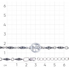 КОВАННЫЙ СЕРЕБРЯНЫЙ БРАСЛЕТ "ХРИЗМА"