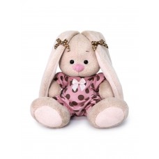 Набор детский 'Зайка': игрушка и ложка посеребренный с эмалью, розовый