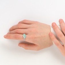 КОЛЬЦО "ПТИЧКА" С ГОРЯЧЕЙ ЭМАЛЬЮ