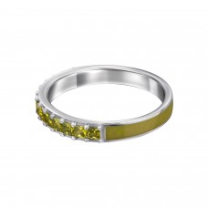 КОЛЬЦО С ФИАНИТАМИ И ГОРЯЧЕЙ ЭМАЛЬЮ