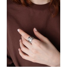 СЕРЕБРЯНОЕ КОЛЬЦО "ГЕОРГИЙ ПОБЕДОНОСЕЦ И ДИМИТРИЙ СОЛУНСКИЙ"