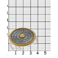КОЛЬЦО "90 ПСАЛОМ" ИЗ СЕРЕБРА С ПОЗОЛОТОЙ
