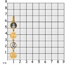 ПОЗОЛОЧЕННАЯ ПОДВЕСКА "ПРЕСВЯТАЯ БОГОРОДИЦА"
